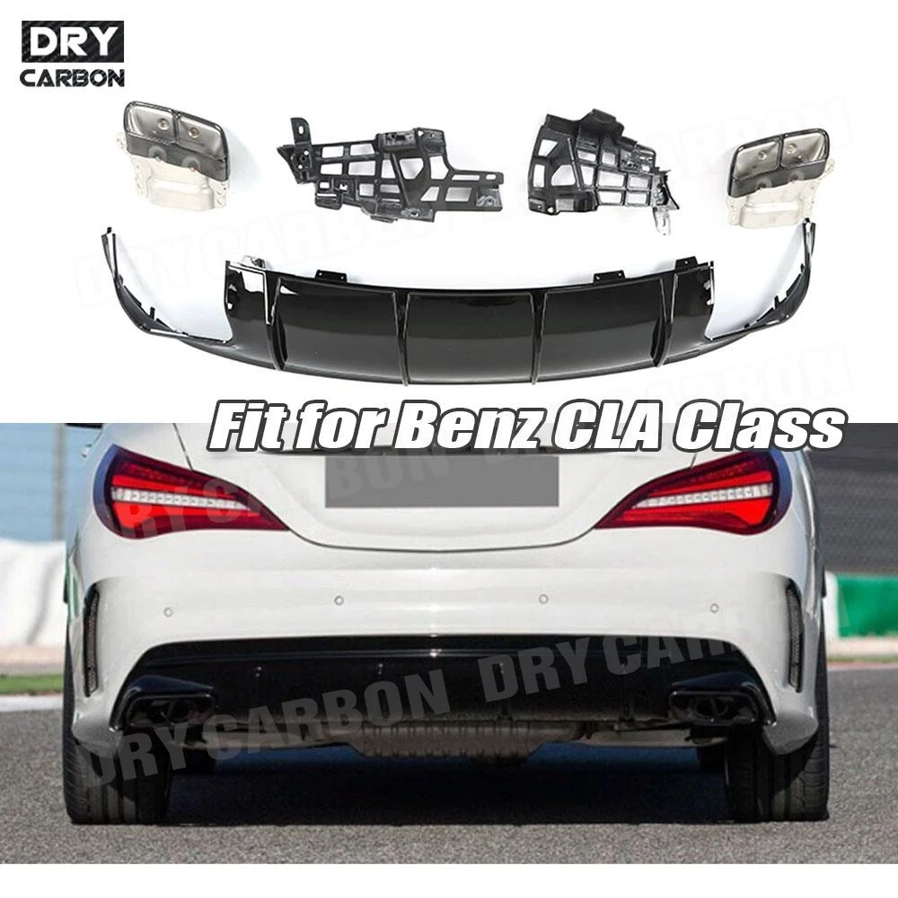 Rear Lip Diffuser With Exhaust Tips For Benz CLA Class W117 CLA260 CLA45 2013-2018 PP Material Bumper Plate Accessories Trims
Rear Lip Diffuser With Exhaust Tips For Benz CLA Class W117 CLA260 CLA45 2013-2018 PP Material Bumper Plate Accessories Trims