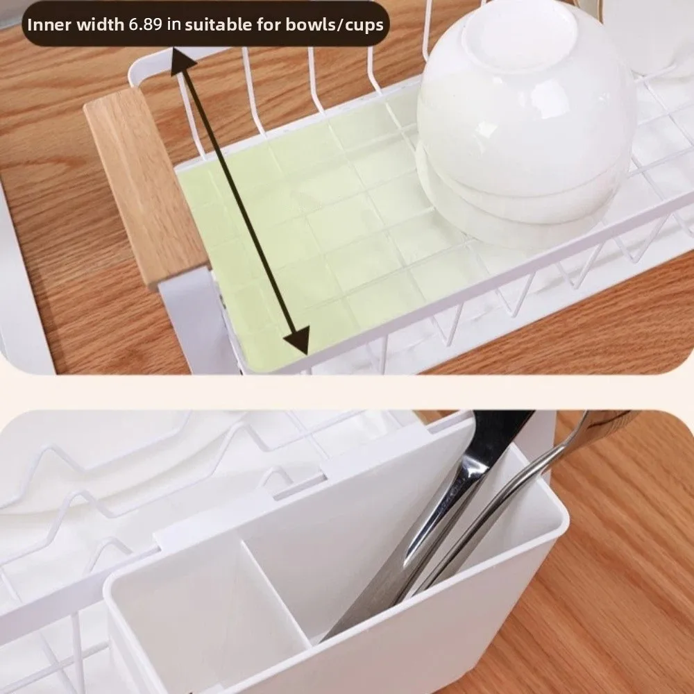 Detachable Kitchen Dish Rack Large Capacity Wooden Handle Kitchen Organizer Dish Drainer Metal Frame Tableware Storage Rack
Detachable Kitchen Dish Rack Large Capacity Wooden Handle Kitchen Organizer Dish Drainer Metal Frame Tableware Storage Rack