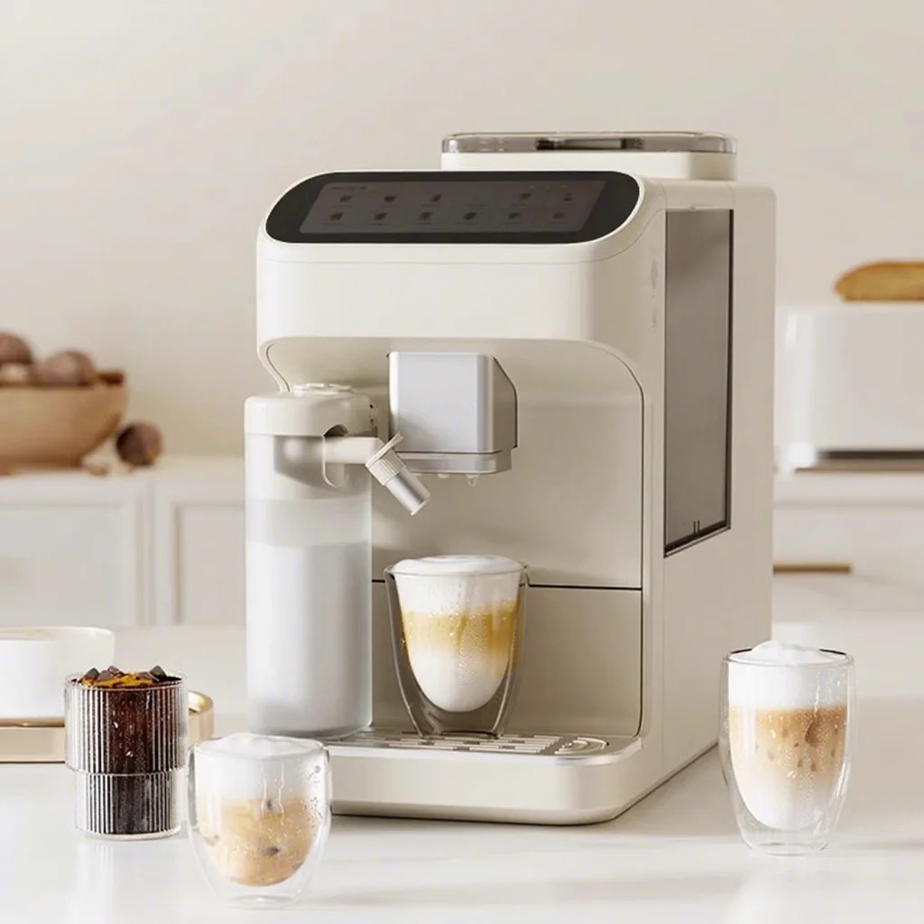 New Commercial Automatic Espresso Coffee Making Equipment Smart Coffee Makers Machine With Milk Tank
New Commercial Automatic Espresso Coffee Making Equipment Smart Coffee Makers Machine With Milk Tank
