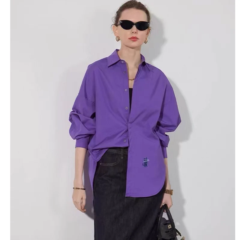 High Quality Spring and Summer New Cat Embroidered Combed Cotton Shirt Loose lapel Fashionable Modern Top for Women S-XL
High Quality Spring and Summer New Cat Embroidered Combed Cotton Shirt Loose lapel Fashionable Modern Top for Women S-XL