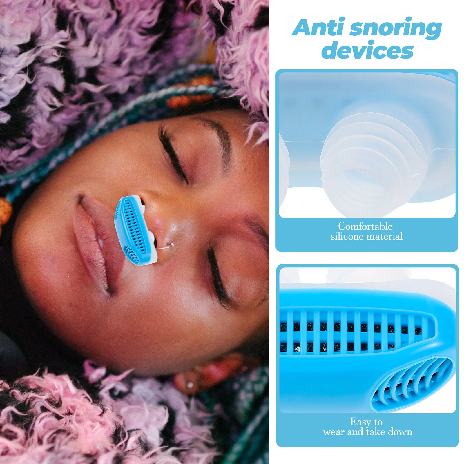 2 in 1 Purifier for Sleep Snoring Relief and Nasal Congestion Comfortable Silicone Seal
2 in 1 Purifier for Sleep Snoring Relief and Nasal Congestion Comfortable Silicone Seal