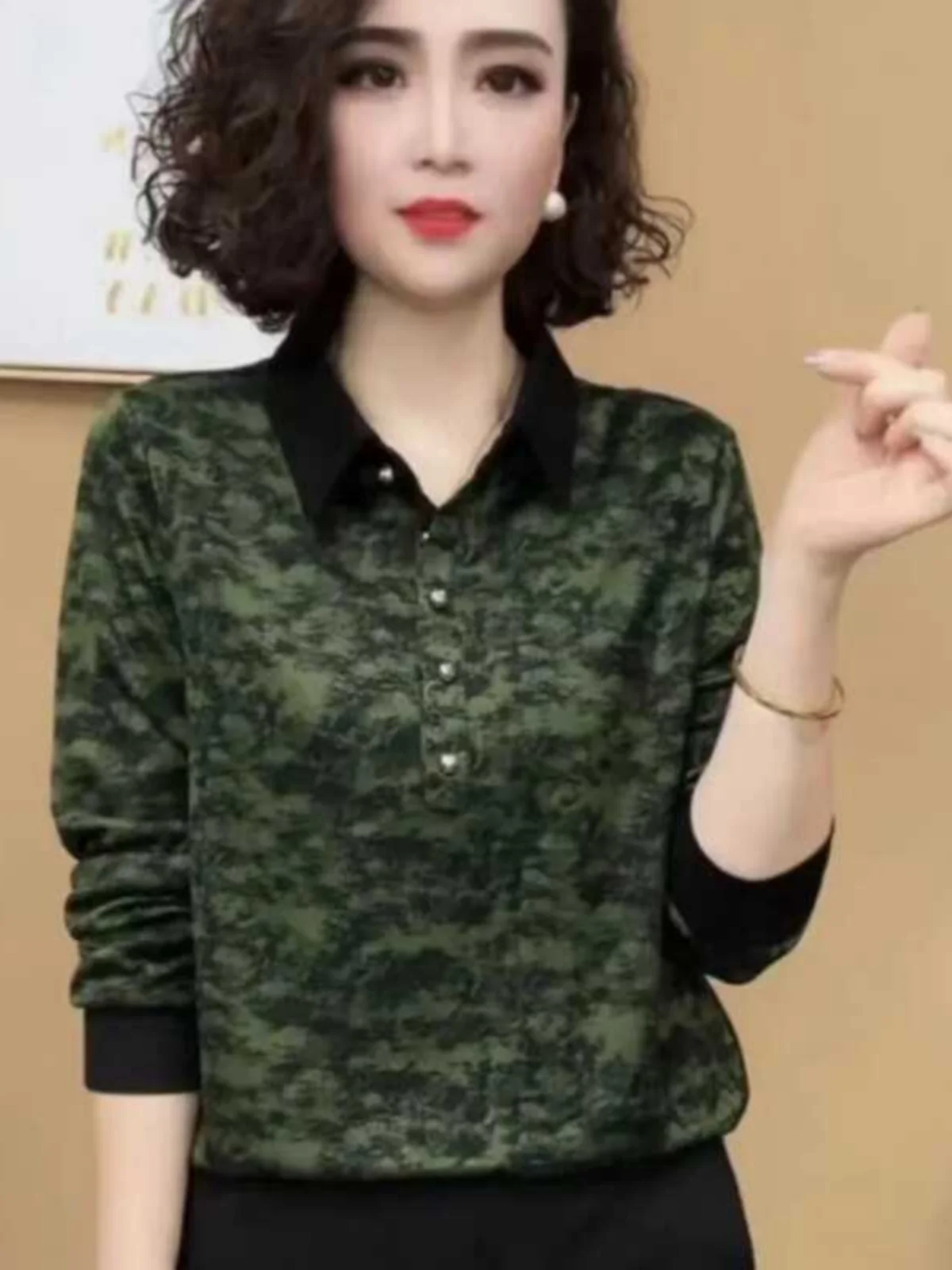 Ladies Sli Ne Long Sve T-irt Loose Fit Autumn Spring Faion Mommy Clothes Floral Print Base irt Trendy Top
Ladies Sli Ne Long Sve T-irt Loose Fit Autumn Spring Faion Mommy Clothes Floral Print Base irt Trendy Top