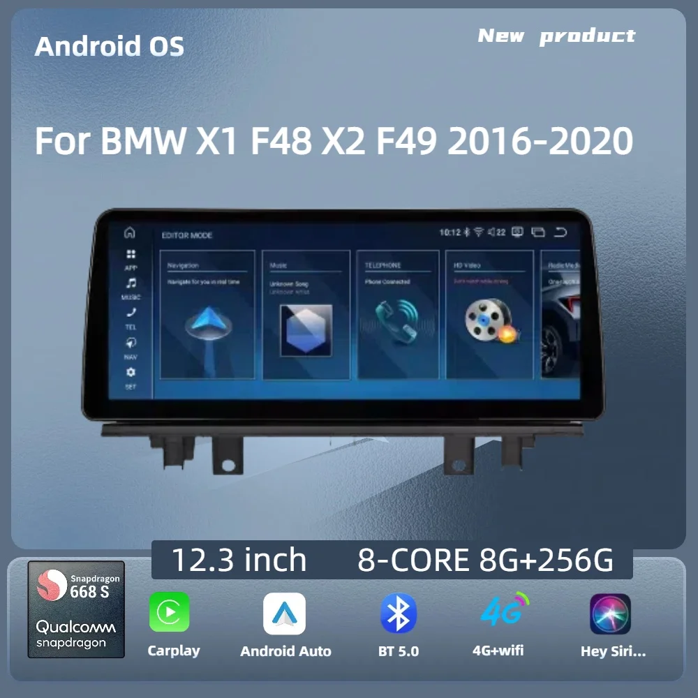 For BMW X1 F48 X2 F49 2016-2020 Car Radio 12.3 inch Android 14 4G GPS Wireless Bluetooth Carplay Snapdragon 680 Head Unit Screen
For BMW X1 F48 X2 F49 2016-2020 Car Radio 12.3 inch Android 14 4G GPS Wireless Bluetooth Carplay Snapdragon 680 Head Unit Screen