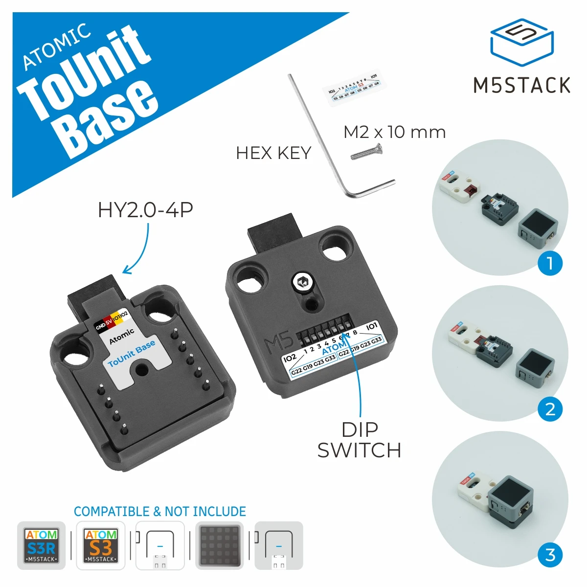 M5Stack Official Atomic ToUnit Base