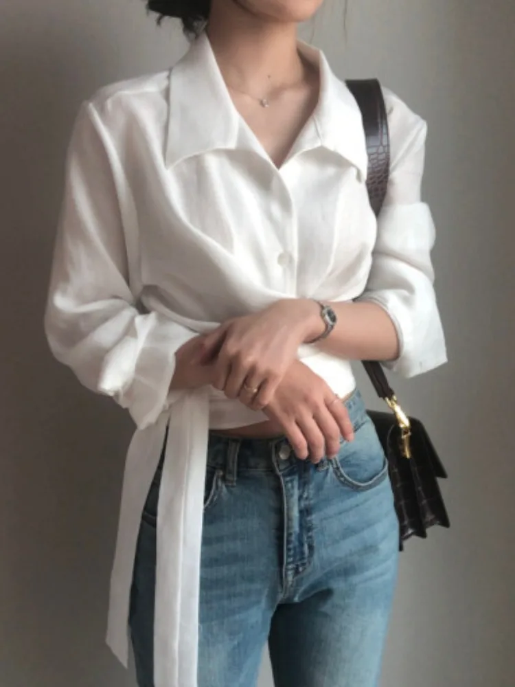 Шикарный ранний осенний маленький Cro Mis Blue irt воротник с перекрестной завязкой на талии, тонкий длинный топ све, женский модный премиальный...
Шикарный ранний осенний маленький Cro Mis Blue irt воротник с перекрестной завязкой на талии, тонкий длинный топ све, женский модный премиальный...