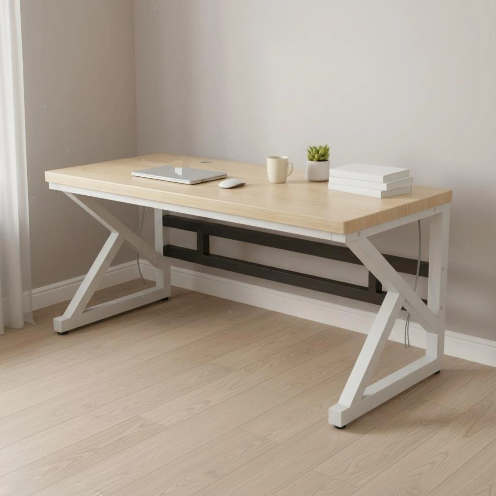Study Desk Space-Saving Home Office Desk Furniture Reinforced Support Bar Rounded Corners for Bedroom, Small Apartment
Study Desk Space-Saving Home Office Desk Furniture Reinforced Support Bar Rounded Corners for Bedroom, Small Apartment