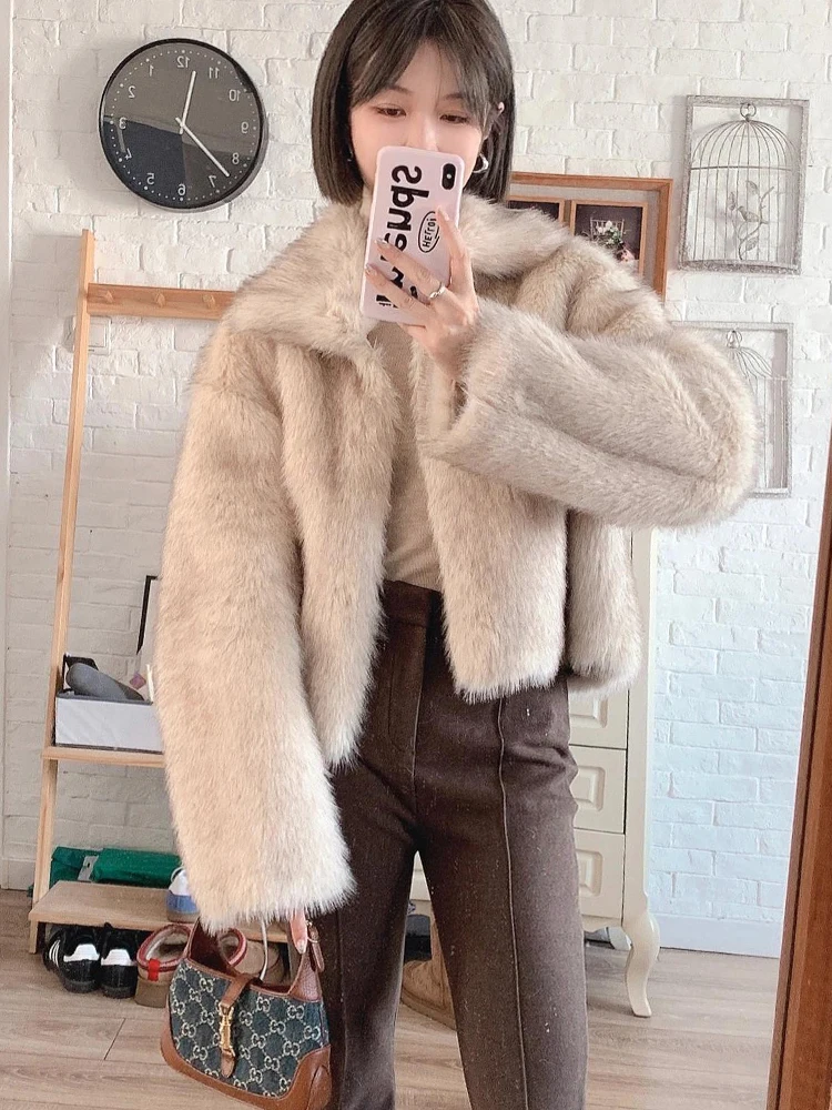 Young Sle 2025 Sweet Cute Fur ort Thiened Women's Cotton Coat Eco-friendly Faux Fur Open Cardigan ort Coat
Young Sle 2025 Sweet Cute Fur ort Thiened Women's Cotton Coat Eco-friendly Faux Fur Open Cardigan ort Coat