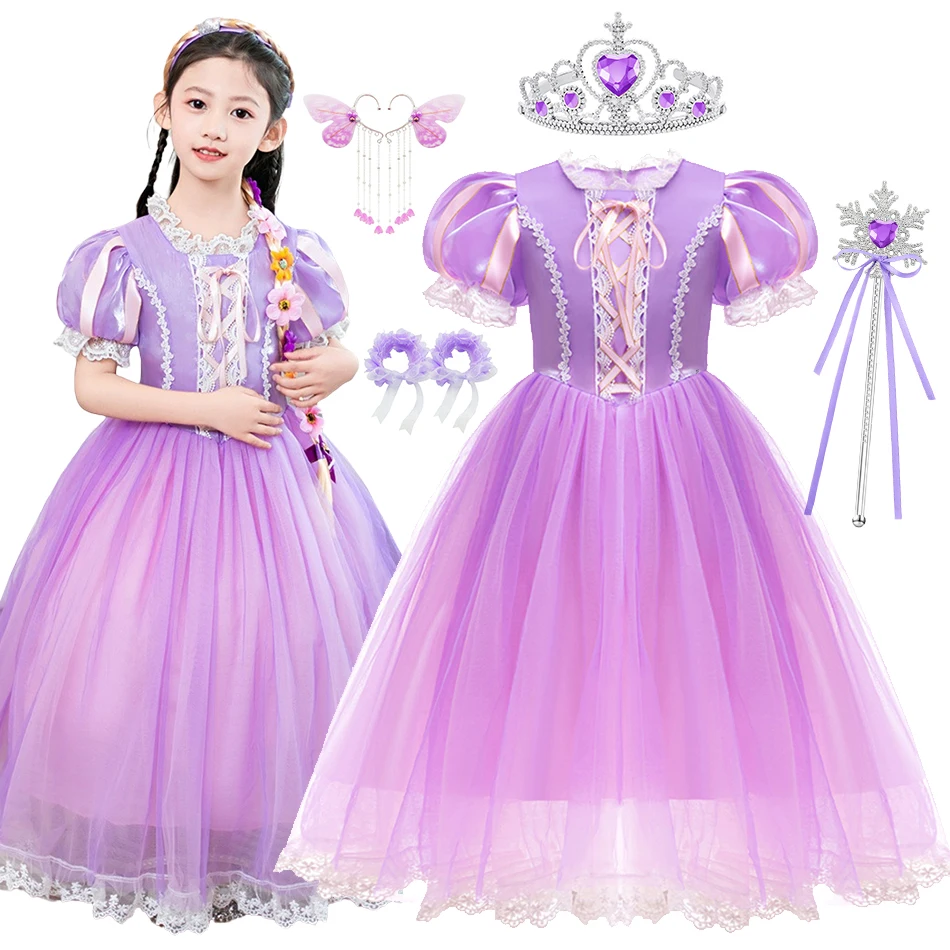 Rapunzel Purple Princess Dress Girls Puff Sleeves Cosplay Tangled Costume Kids Birthday Halloween Carnival Ball Gown Clothing
Rapunzel Purple Princess Dress Girls Puff Sleeves Cosplay Tangled Costume Kids Birthday Halloween Carnival Ball Gown Clothing