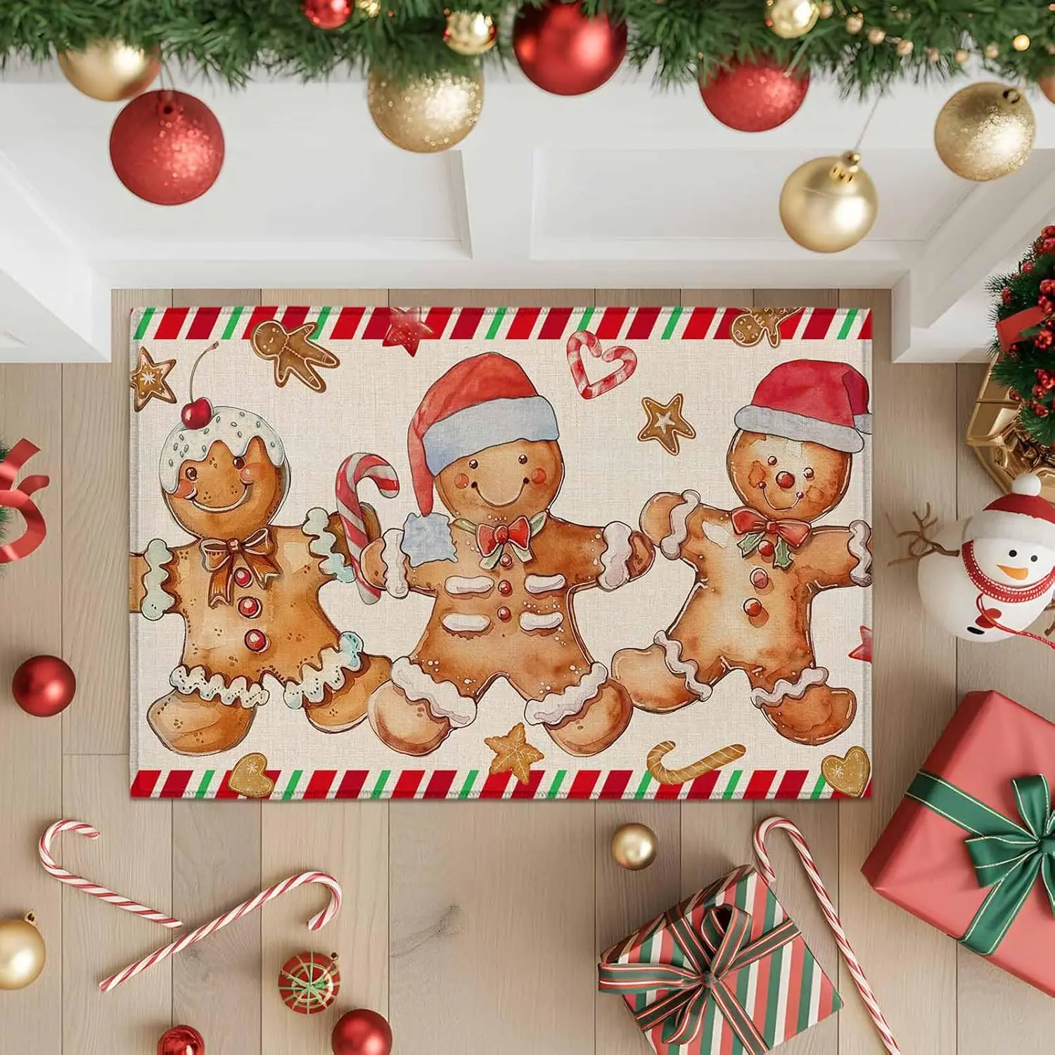 VIKAMA Merry Christmas Gingerbread Man Carpet Indoor Outdoor Entrance Wear-Resistant Doormat Living Room Bedroom Home Decor
VIKAMA Merry Christmas Gingerbread Man Carpet Indoor Outdoor Entrance Wear-Resistant Doormat Living Room Bedroom Home Decor