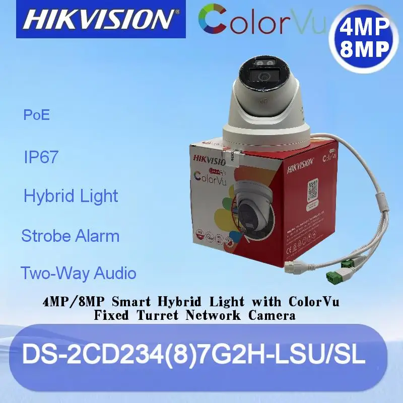 Hikvision DS-2CD2387G2H-LISU/SL 8MP 4K PoE IP Camera Smart Hybrid Light ColorVu Outdoor Turret Two-Way Audio Strobe Alarm CCTV
Hikvision DS-2CD2387G2H-LISU/SL 8MP 4K PoE IP Camera Smart Hybrid Light ColorVu Outdoor Turret Two-Way Audio Strobe Alarm CCTV