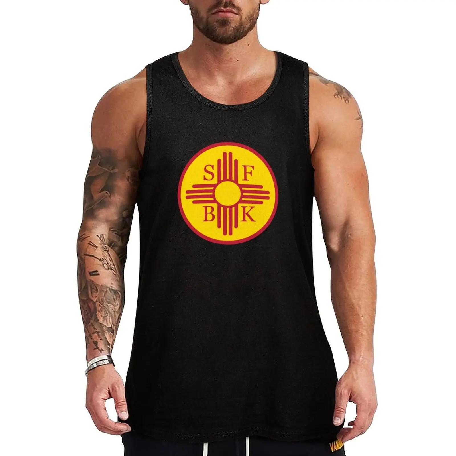 Santa Fe BK Zia Sun Symbol Logo Tank Top Heavy Duty Tank Top Work Outdoor Sleeveless Shirt
Santa Fe BK Zia Sun Symbol Logo Tank Top Heavy Duty Tank Top Work Outdoor Sleeveless Shirt