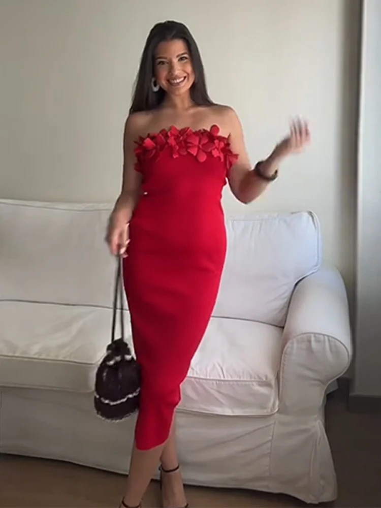 Chic Floral Printed Long Dress For Women Strapless Sleeveless A-line Hip Package Robe 2025 Summer Elegant Female Party Dresses
Chic Floral Printed Long Dress For Women Strapless Sleeveless A-line Hip Package Robe 2025 Summer Elegant Female Party Dresses