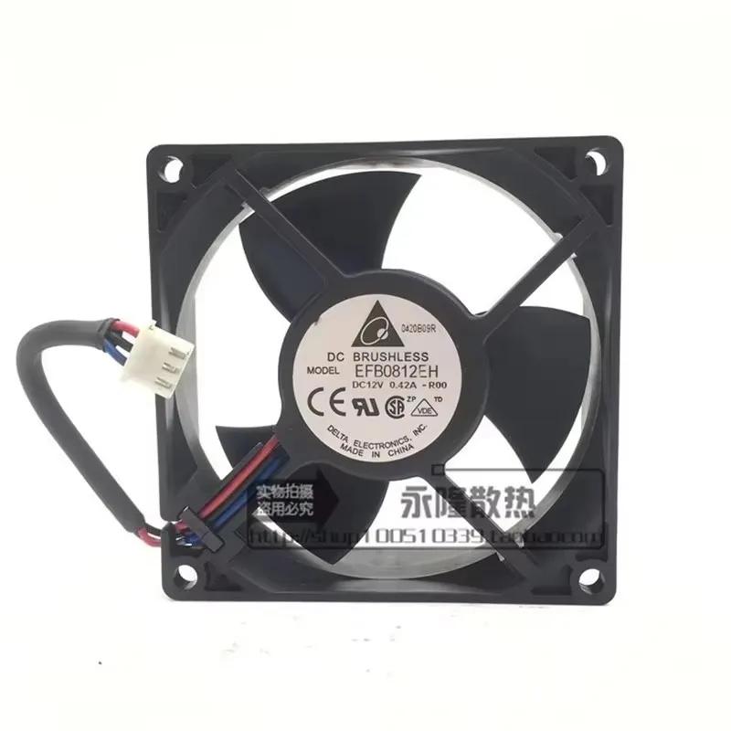 Authentic EFB0812EH 8CM 80 * 80 * 25MM 12V 0.42A dual ball frequency converter server Cooling fan
Authentic EFB0812EH 8CM 80 * 80 * 25MM 12V 0.42A dual ball frequency converter server Cooling fan