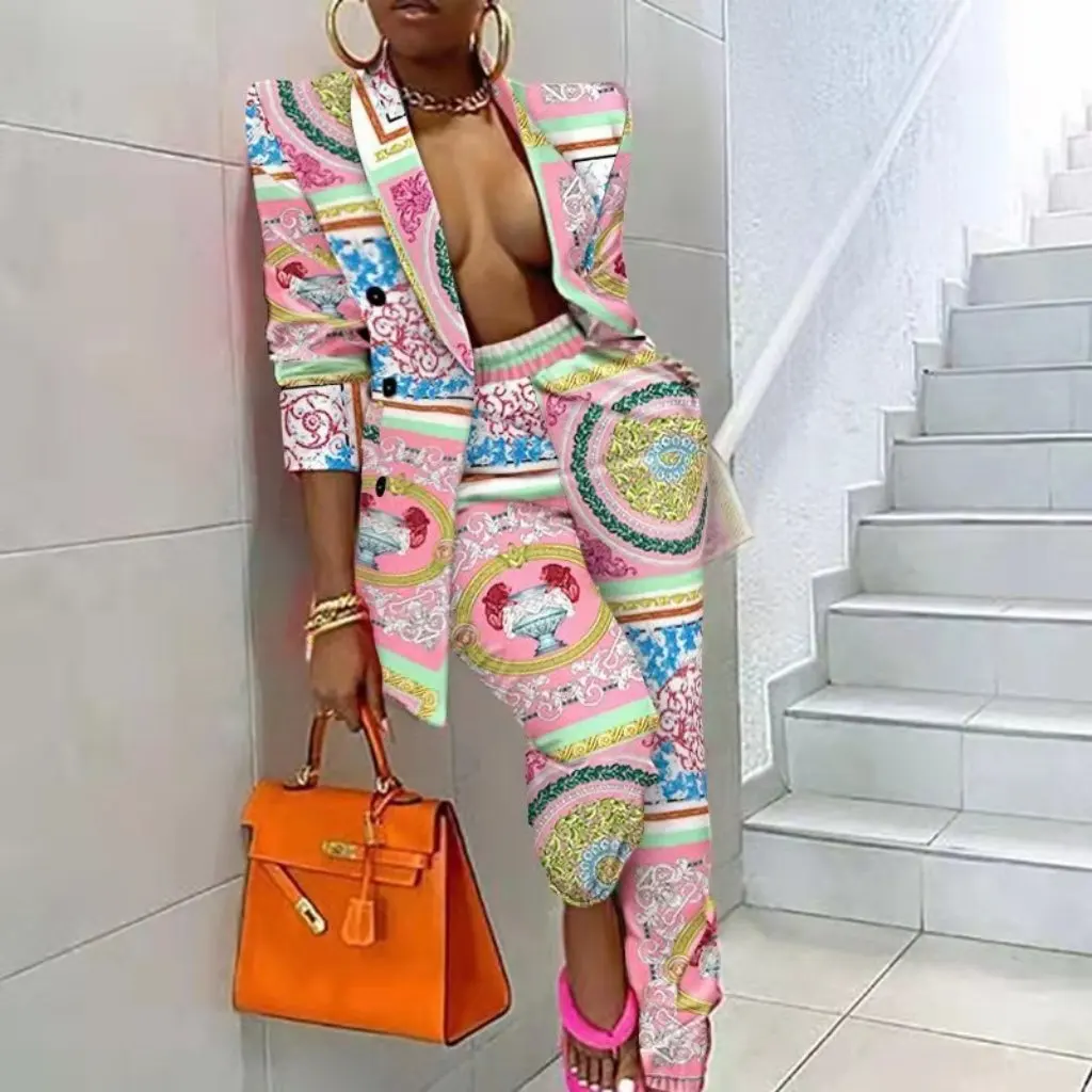 Women's Printed Jacket Suit Casual Style European And American Fashion Independent Station ZL1723
Women's Printed Jacket Suit Casual Style European And American Fashion Independent Station ZL1723