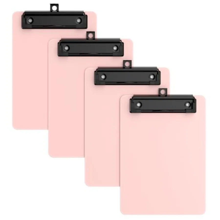 4 Pack Pink Small Clipboard, 5 x 7 Mini Size for Classroom, Students, Teacher, Nurse, Clip Board with Low Profile Clip, Office
4 Pack Pink Small Clipboard, 5 x 7 Mini Size for Classroom, Students, Teacher, Nurse, Clip Board with Low Profile Clip, Office