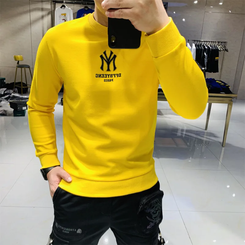 Handsome Men's Hoodies Simple Brand Logo Embroidery 2022 New Autumn Korean Design Pullover Casual Cotton Young O-Neck Sweater
Handsome Men's Hoodies Simple Brand Logo Embroidery 2022 New Autumn Korean Design Pullover Casual Cotton Young O-Neck Sweater