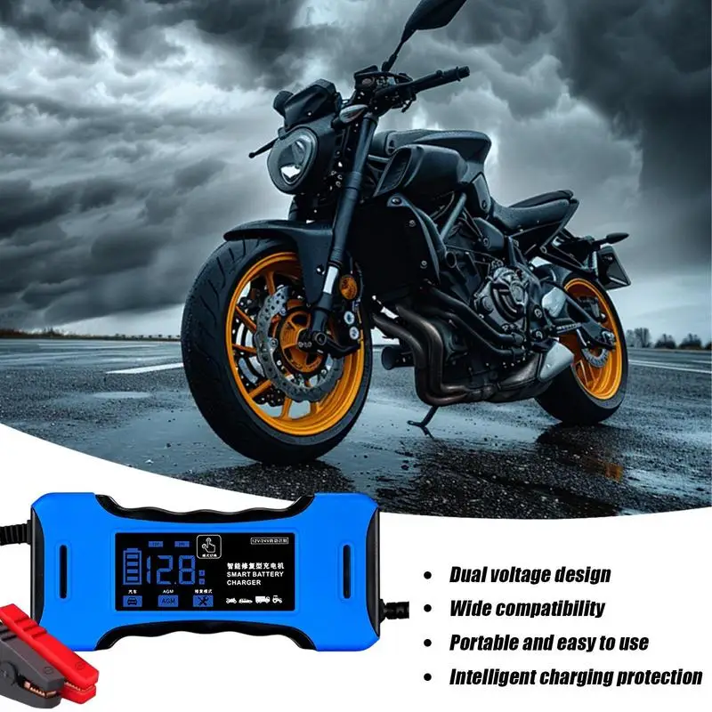Trickle Charger For Car Smart 12V 24V Car Battery Charger With LCD Display Auto Accessories Intelligent Charging Protection
Trickle Charger For Car Smart 12V 24V Car Battery Charger With LCD Display Auto Accessories Intelligent Charging Protection