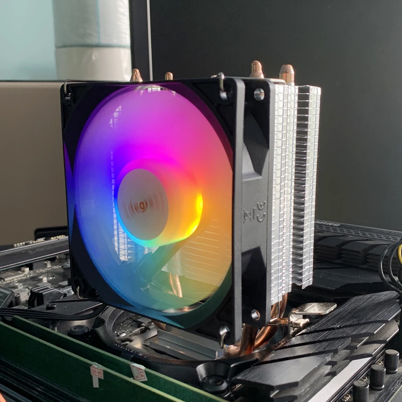 2 heat pipes CPU Air-cooled Cooler 90MM PC Processor RGB Ventilador For Intel LGA 1366 1150 1151 1155 1200 1700 2011 X79 AM5 AM4
2 heat pipes CPU Air-cooled Cooler 90MM PC Processor RGB Ventilador For Intel LGA 1366 1150 1151 1155 1200 1700 2011 X79 AM5 AM4