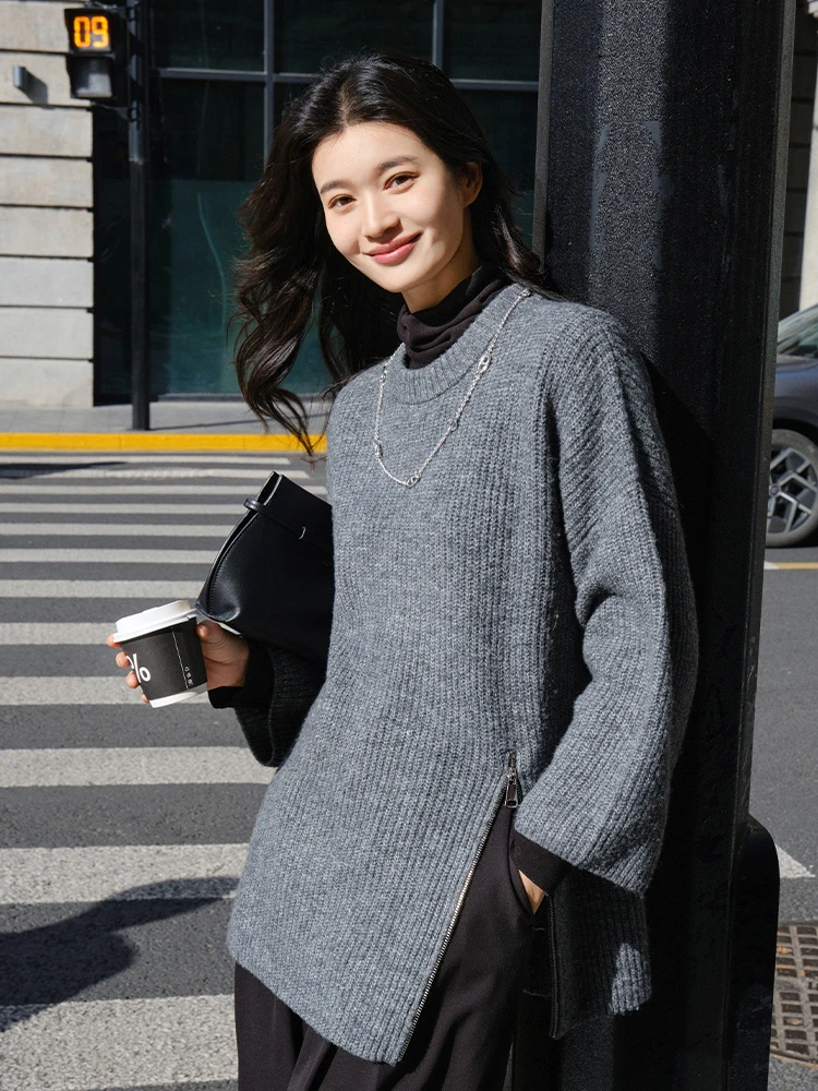 Snowflake ey Super Soft Wool Yarn Fi Sc Split Knitted Sweater MEIYANG Commute Sle Loose Fit Long Sve round Ne
Snowflake ey Super Soft Wool Yarn Fi Sc Split Knitted Sweater MEIYANG Commute Sle Loose Fit Long Sve round Ne