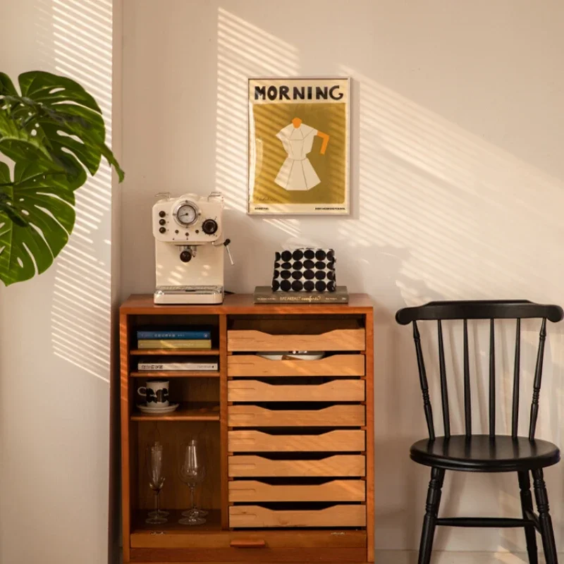 Solid wood dining side cabinet retro household roller shutter storage file cabinet removable side cabinet
Solid wood dining side cabinet retro household roller shutter storage file cabinet removable side cabinet