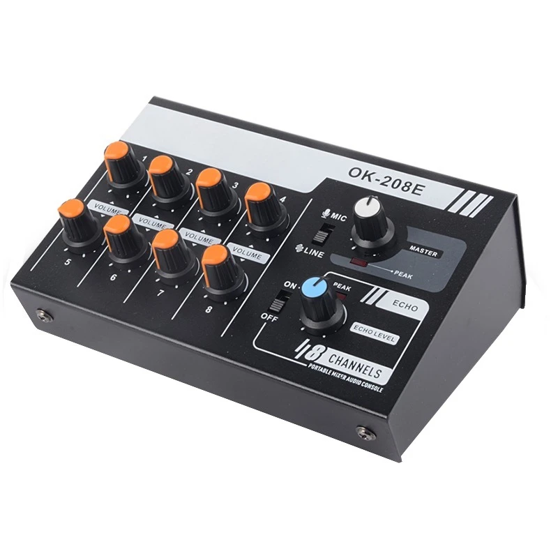 Профессиональный 8-полосный мини-микшер Reverb, небольшой домашний предусилитель для караоке
Профессиональный 8-полосный мини-микшер Reverb, небольшой домашний предусилитель для караоке