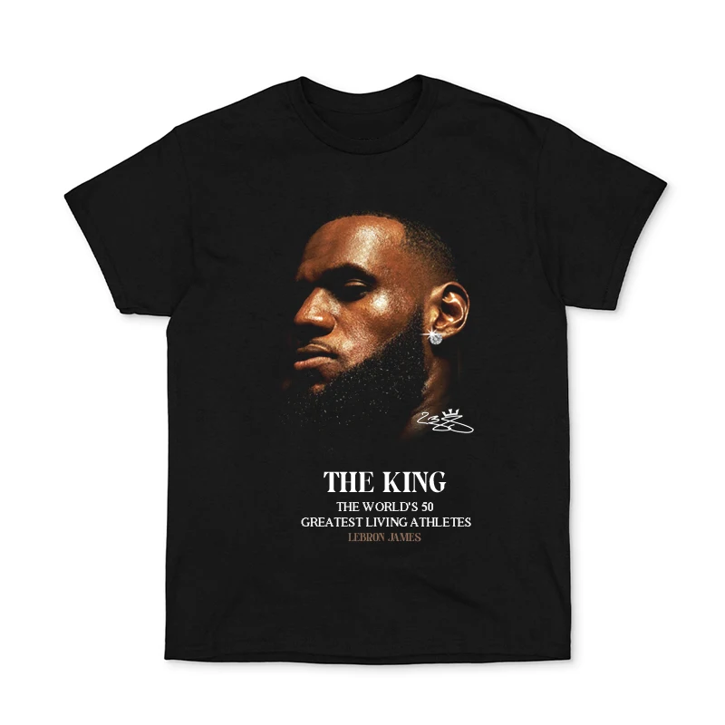 2025 LeBron James Short-sleeved T-shirt with Men's Basketball Star Scoring Champion Print
2025 LeBron James Short-sleeved T-shirt with Men's Basketball Star Scoring Champion Print