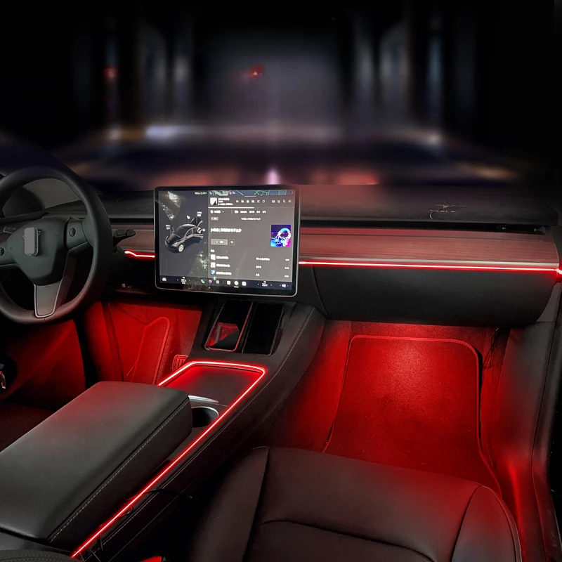 Настраиваемая стандартная осветительная полоса для Tesla Model 3 Y 2017-2023, 64 цвета, приборная панель, центральная консоль, управление телефоном
Настраиваемая стандартная осветительная полоса для Tesla Model 3 Y 2017-2023, 64 цвета, приборная панель, центральная консоль, управление телефоном