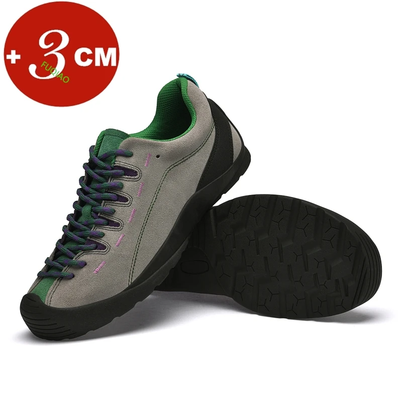 3CM Internal Height Increase Shoes Men Cow Suede Leather Hiking Climbing Boots Outdoor Trekking Anti-Slip Wide Toe Elevator Shoe
3CM Internal Height Increase Shoes Men Cow Suede Leather Hiking Climbing Boots Outdoor Trekking Anti-Slip Wide Toe Elevator Shoe
