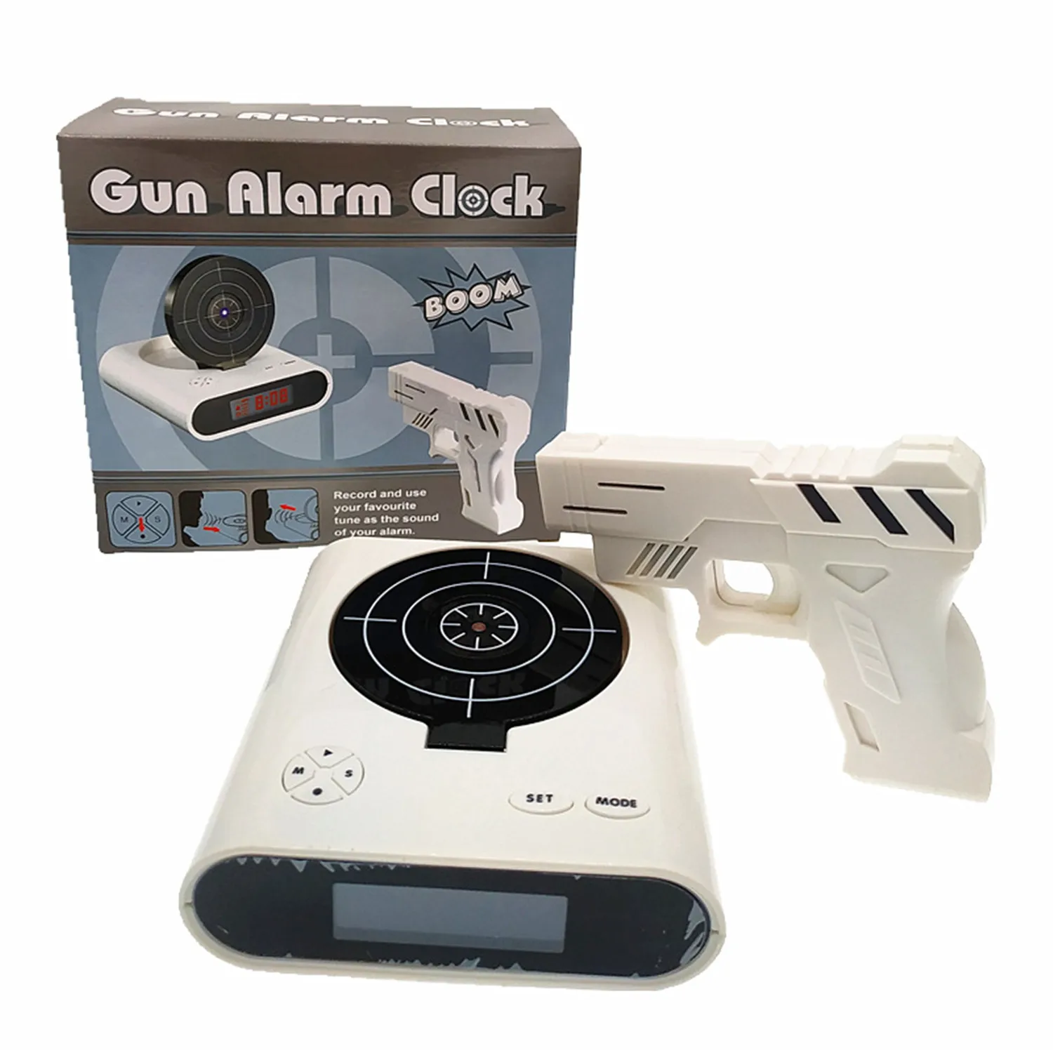 Shooting Tool Clock, ABS Material, 5V Voltage, 2 Modes, 2 Shooting Target Modes, 1 Shooting Tool, 1 Clock, 1 Manual
Shooting Tool Clock, ABS Material, 5V Voltage, 2 Modes, 2 Shooting Target Modes, 1 Shooting Tool, 1 Clock, 1 Manual