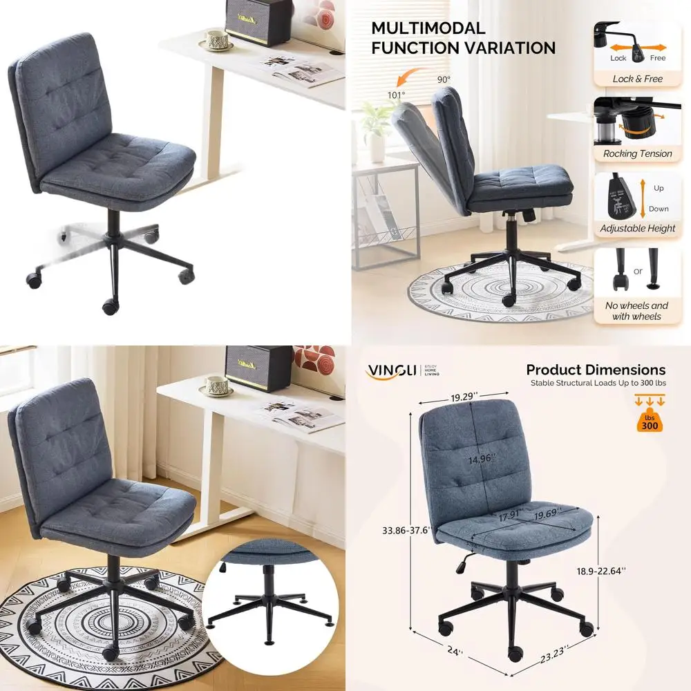 Темно-синий вращающийся настольный стул с регулируемой высотой и толстой подушкой для офиса, чтения и макияжа
Темно-синий вращающийся настольный стул с регулируемой высотой и толстой подушкой для офиса, чтения и макияжа