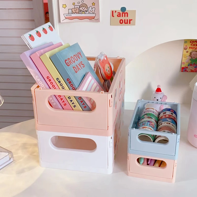Portable Folding Storage Basket Case Desktop Storage Snacks Stationery Cosmetics Storage Basket Miscellaneous Fruit Basket Box
Portable Folding Storage Basket Case Desktop Storage Snacks Stationery Cosmetics Storage Basket Miscellaneous Fruit Basket Box