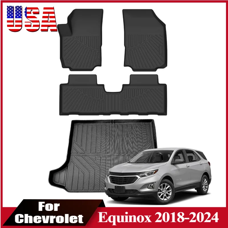 TPE Floor Mat with Rear Trunk Mat For Chevy Equinox/GMC Terrain 2018-2024 All Weather Protection Car Floor Mats Cargo Liner
TPE Floor Mat with Rear Trunk Mat For Chevy Equinox/GMC Terrain 2018-2024 All Weather Protection Car Floor Mats Cargo Liner