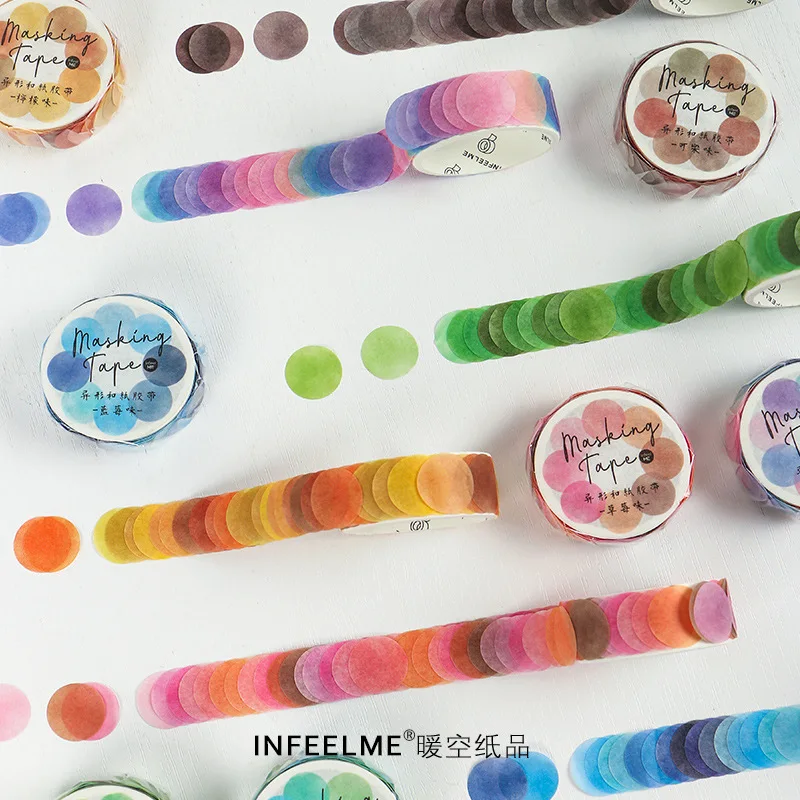 14*14mm Creative Round Monolithic Washi Tape Basic Journal Background Decoration Scrapbooking Collage Masking Tapes Stationery
14*14mm Creative Round Monolithic Washi Tape Basic Journal Background Decoration Scrapbooking Collage Masking Tapes Stationery