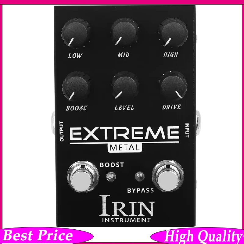 IRIN Extreme Metal Distortion Pedal – High Gain Overdrive Effector with True Bypass Rugged Metal Chassis Guitar Effects Pedal
IRIN Extreme Metal Distortion Pedal – High Gain Overdrive Effector with True Bypass Rugged Metal Chassis Guitar Effects Pedal