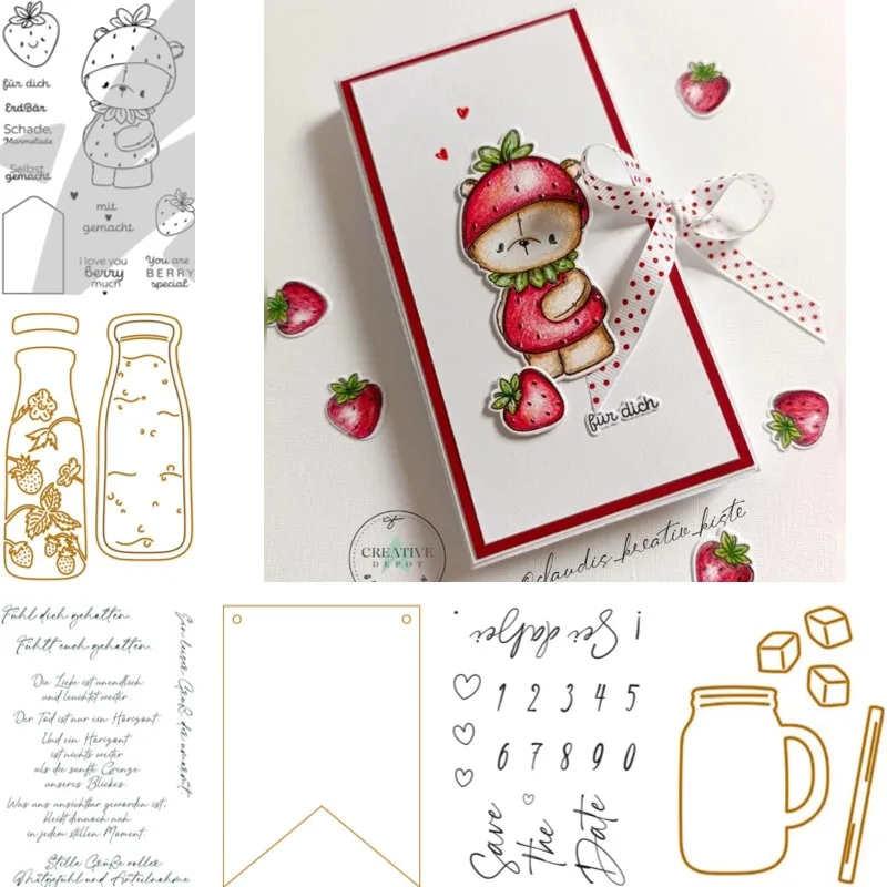The Strawberry Shake Set Strawberry Mix Metal Cutting Dies & Stamps Scrapbook Diary Decoration Stencil Embossing Template DIY
The Strawberry Shake Set Strawberry Mix Metal Cutting Dies & Stamps Scrapbook Diary Decoration Stencil Embossing Template DIY