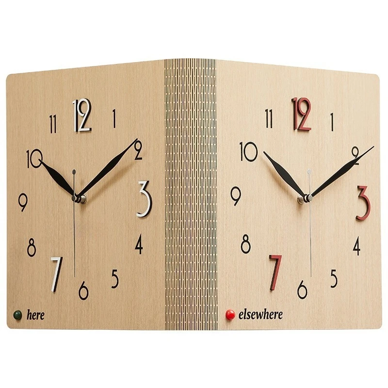 Double-sided corner wall clock Home living room corner simple wind creative clock
Double-sided corner wall clock Home living room corner simple wind creative clock