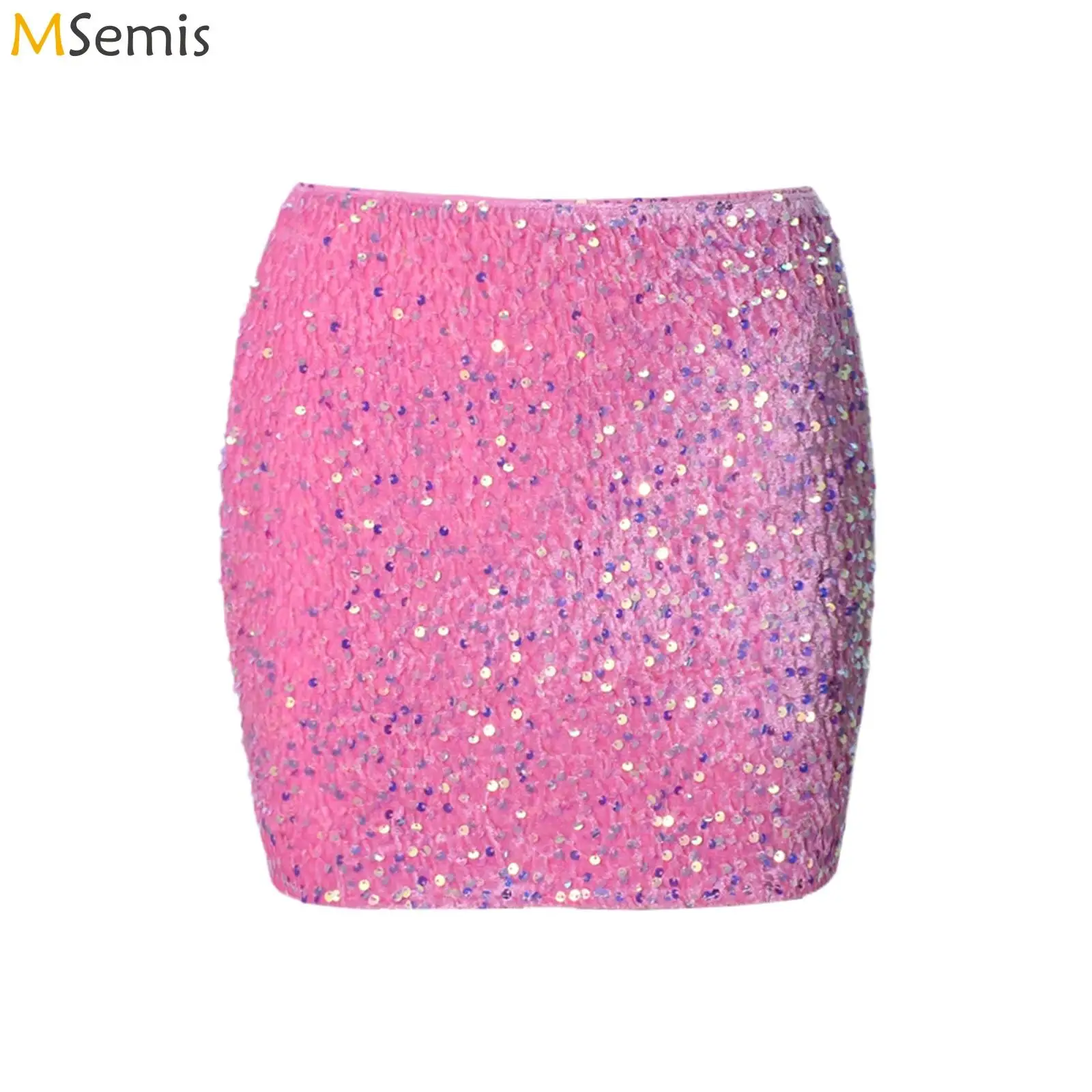 Womens Glittery Sequined Velvet Mini Skirt Elastic Waistband Fully Lined Bodycon Miniskirt Shiny Skirt Rave Clubwear Costume
Womens Glittery Sequined Velvet Mini Skirt Elastic Waistband Fully Lined Bodycon Miniskirt Shiny Skirt Rave Clubwear Costume