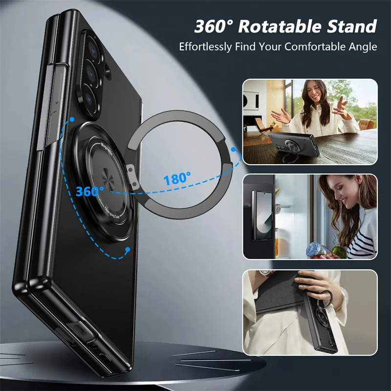 For Samsung Galaxy Z Fold 7 6 5 4 3 SE 360 Rotating Holder Magnetic Phone Case Ring Hinge Steel film Protection For Fold7 Cover
For Samsung Galaxy Z Fold 7 6 5 4 3 SE 360 Rotating Holder Magnetic Phone Case Ring Hinge Steel film Protection For Fold7 Cover