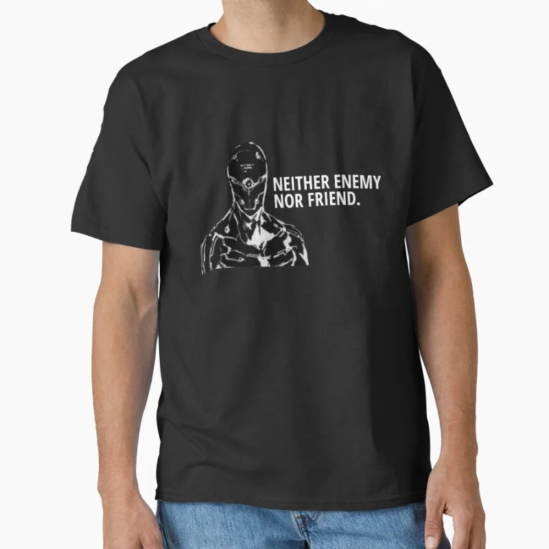 Neither enemy nor friend Metal Gear Solid Kojima MGS Video game Gift T shirt for man Large size Tops Graphic Print Clothes
Neither enemy nor friend Metal Gear Solid Kojima MGS Video game Gift T shirt for man Large size Tops Graphic Print Clothes