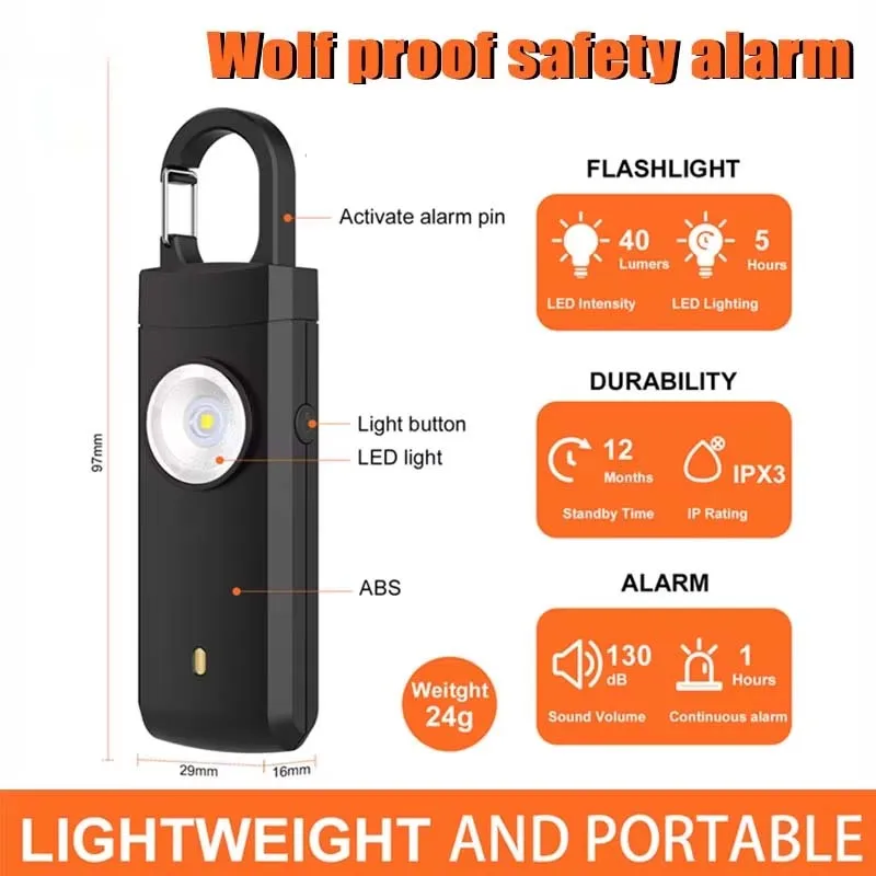 2026 Self Defense Alarm Type-C Rechargeable Wolf-proof Safety Siren Alarm Portable Keychain For the Female Elderly & Children
2026 Self Defense Alarm Type-C Rechargeable Wolf-proof Safety Siren Alarm Portable Keychain For the Female Elderly & Children