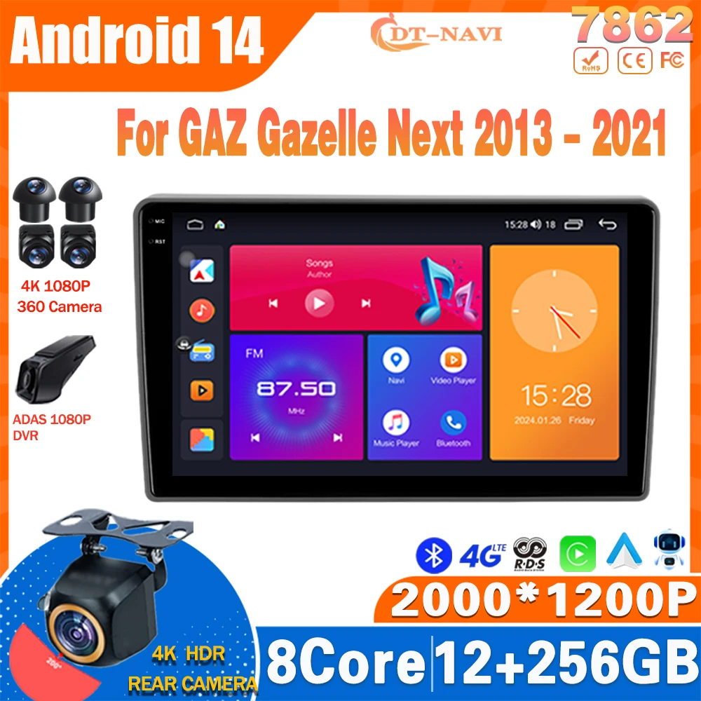 Android 14 Car Radio For GAZ Gazelle Next 2013 - 2021 Multimidia Video Player Navigation GPS Carplay Stereo 4G NO 2Din Head Unit
Android 14 Car Radio For GAZ Gazelle Next 2013 - 2021 Multimidia Video Player Navigation GPS Carplay Stereo 4G NO 2Din Head Unit