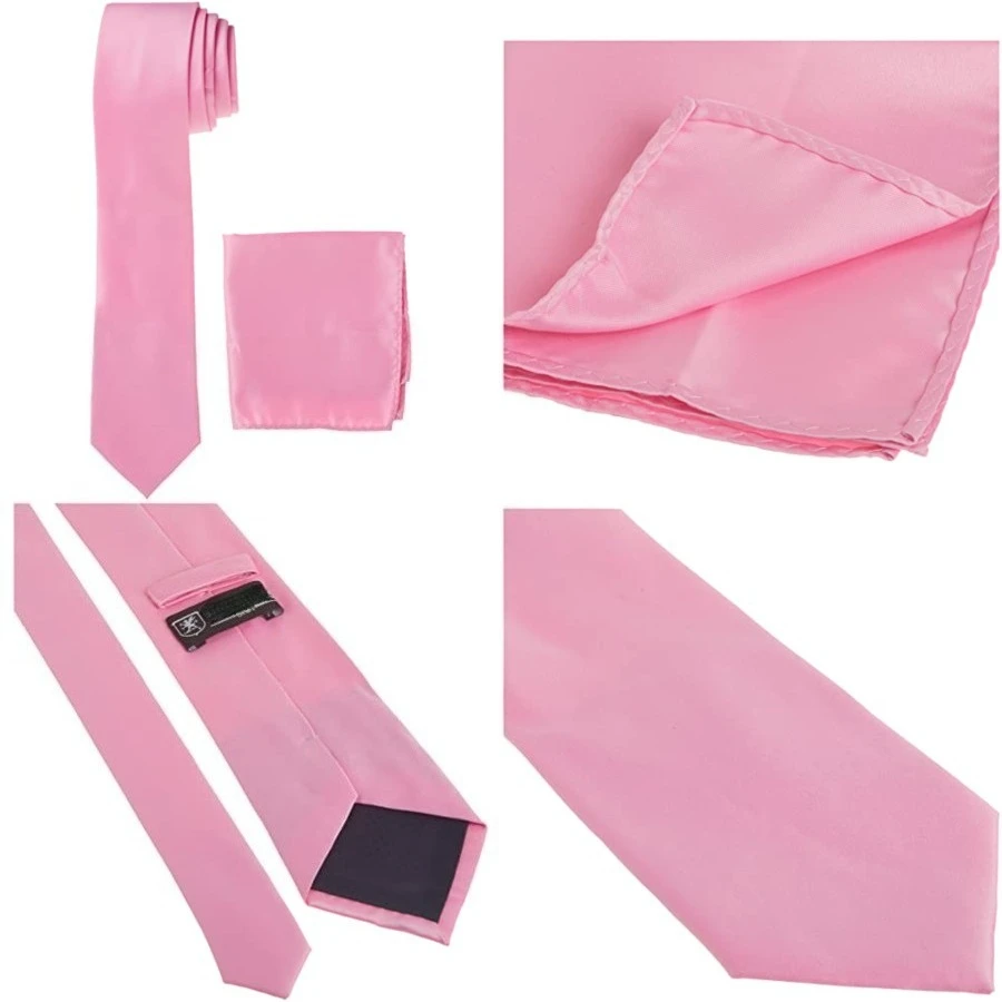 Men's Satin solid Tie Set, 100% Polyester, Pink
Men's Satin solid Tie Set, 100% Polyester, Pink
