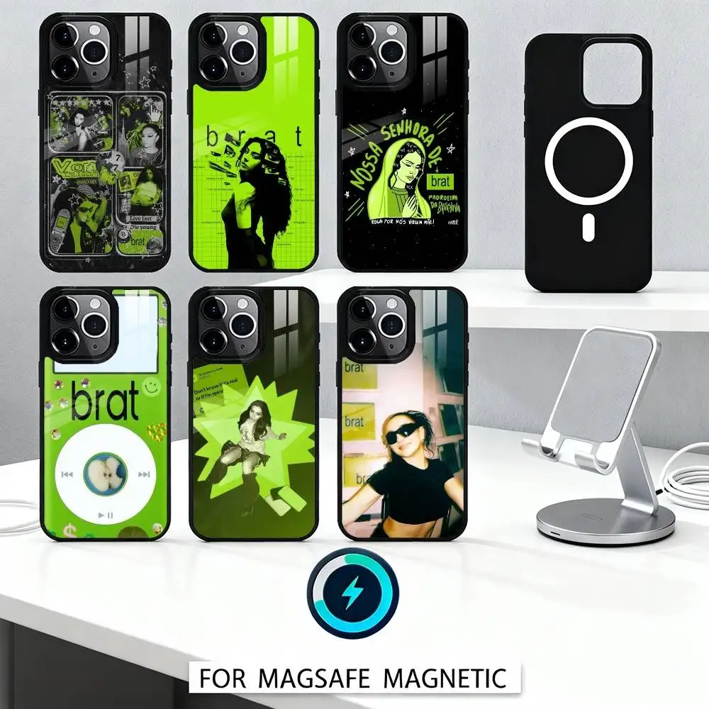 S-Singer Charli XCX Brat Phone Case Magnetic For iPhone17 16 15 14 13 12 Pro Max For Magsafe Wireless Charging Cover
S-Singer Charli XCX Brat Phone Case Magnetic For iPhone17 16 15 14 13 12 Pro Max For Magsafe Wireless Charging Cover