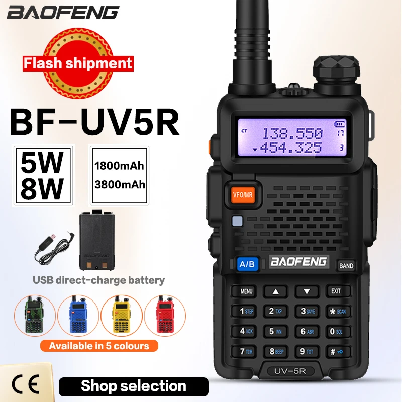 Optional 5W 8W Baofeng UV-5R Walkie Talkie 10 km Baofeng uv5r walkie-talkie hunting Radio uv 5r Baofeng UV-9R UV-82 UV-8HX UV-XR
Optional 5W 8W Baofeng UV-5R Walkie Talkie 10 km Baofeng uv5r walkie-talkie hunting Radio uv 5r Baofeng UV-9R UV-82 UV-8HX UV-XR