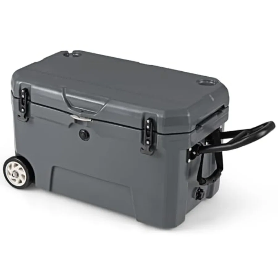Cooler with Wheels Insulated Rolling Hard Coolers Ice Box with 6-Day Ice Retention Pull Handle 2 Cup Holders Fish Ruler Bottle
Cooler with Wheels Insulated Rolling Hard Coolers Ice Box with 6-Day Ice Retention Pull Handle 2 Cup Holders Fish Ruler Bottle