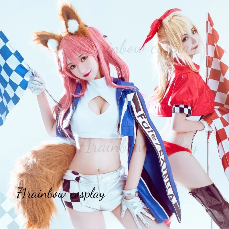 FGO Tamamo no Mae and Nero Racing Suits Cosplay Costume Woman Christmas Outfits Clothes Game Costumes Cosplay
FGO Tamamo no Mae and Nero Racing Suits Cosplay Costume Woman Christmas Outfits Clothes Game Costumes Cosplay