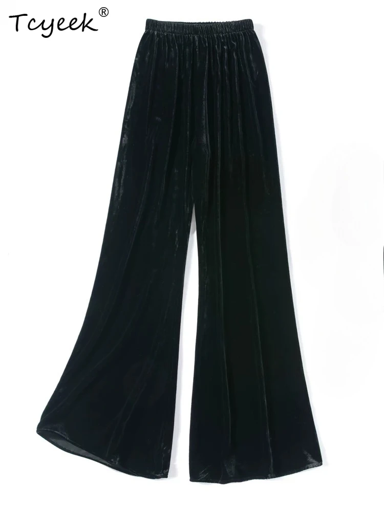 Tcyeek Real Mulberry Silk Casual Pants Women 2026 Flare Pants Summer Clothes Woman Silk Velvet Elastic Waist Pantalones Mujer
Tcyeek Real Mulberry Silk Casual Pants Women 2026 Flare Pants Summer Clothes Woman Silk Velvet Elastic Waist Pantalones Mujer