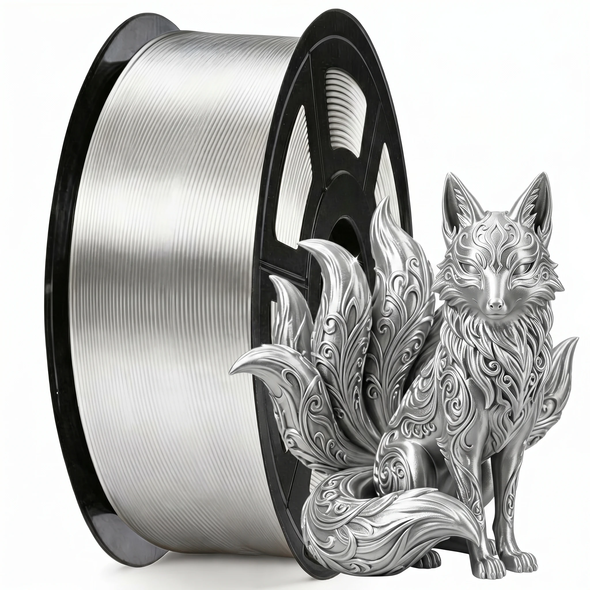 3D Filament 1.75, Shiny Silk PLA Filament with Smooth Silky Surface,Dimensional Accuracy +/- 0.02mm,Silk Silver 250G
3D Filament 1.75, Shiny Silk PLA Filament with Smooth Silky Surface,Dimensional Accuracy +/- 0.02mm,Silk Silver 250G