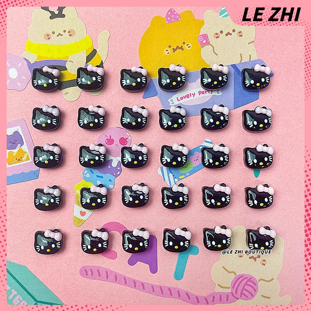 20PCS Black Skin Hello Kitty Nail Art Stickers Cute Resin Crafts Accessories Phone Case Hairpin DIY Handmade Jewelry Decor
20PCS Black Skin Hello Kitty Nail Art Stickers Cute Resin Crafts Accessories Phone Case Hairpin DIY Handmade Jewelry Decor