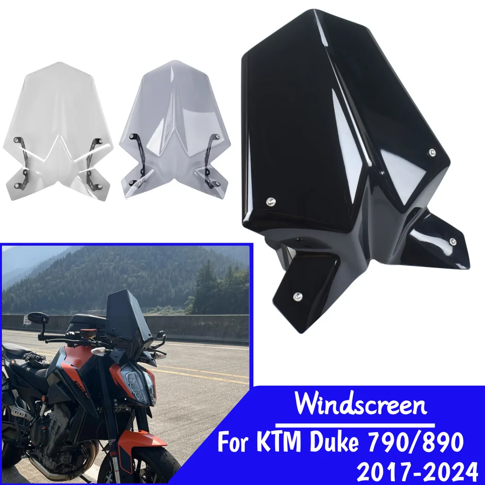 Motorcycle Windshield For KTM Duke890 Duke790 2017-2024 For Duke 790 890 Windscreen Front Wind Shield Air Deflectors Accessories
Motorcycle Windshield For KTM Duke890 Duke790 2017-2024 For Duke 790 890 Windscreen Front Wind Shield Air Deflectors Accessories